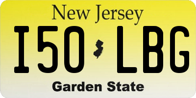 NJ license plate I50LBG