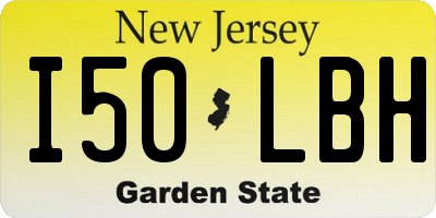 NJ license plate I50LBH