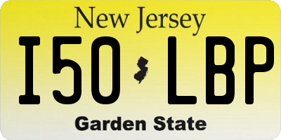NJ license plate I50LBP