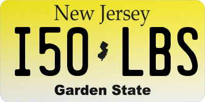 NJ license plate I50LBS