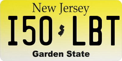 NJ license plate I50LBT