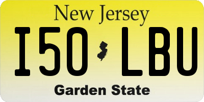 NJ license plate I50LBU
