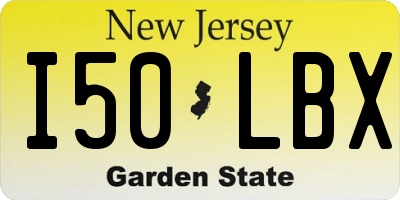 NJ license plate I50LBX