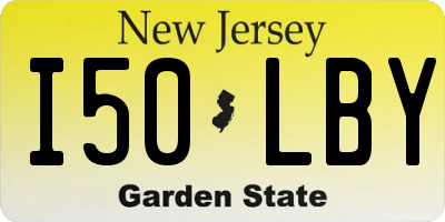 NJ license plate I50LBY
