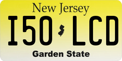 NJ license plate I50LCD