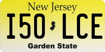 NJ license plate I50LCE
