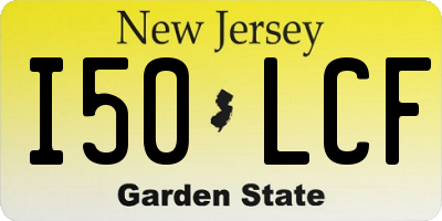 NJ license plate I50LCF