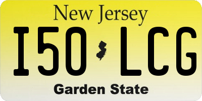 NJ license plate I50LCG