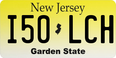 NJ license plate I50LCH