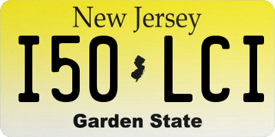 NJ license plate I50LCI
