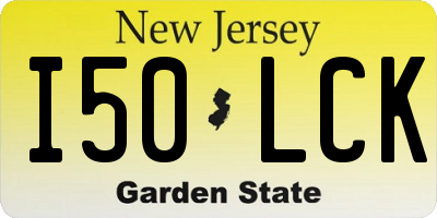 NJ license plate I50LCK