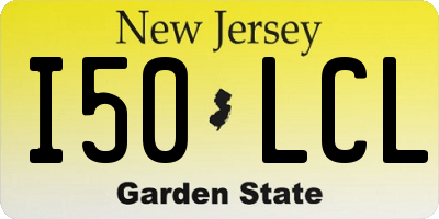 NJ license plate I50LCL