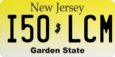 NJ license plate I50LCM