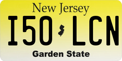 NJ license plate I50LCN