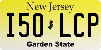 NJ license plate I50LCP