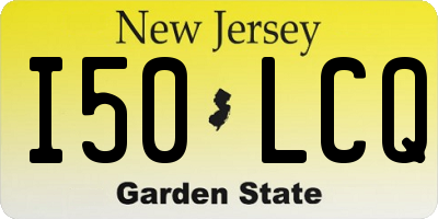NJ license plate I50LCQ