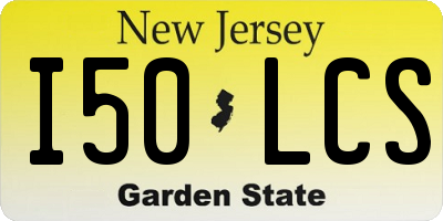 NJ license plate I50LCS