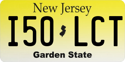 NJ license plate I50LCT