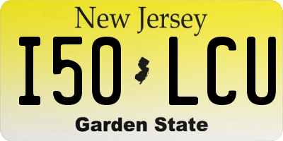 NJ license plate I50LCU