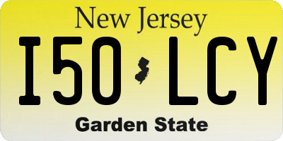 NJ license plate I50LCY