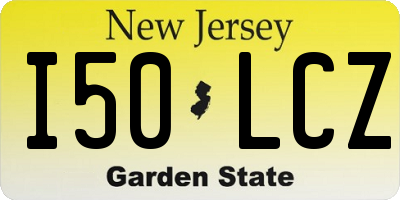 NJ license plate I50LCZ