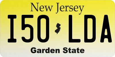 NJ license plate I50LDA