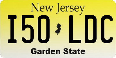 NJ license plate I50LDC
