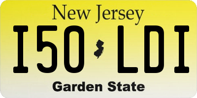 NJ license plate I50LDI