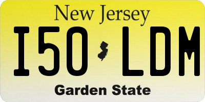 NJ license plate I50LDM