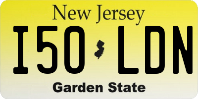 NJ license plate I50LDN