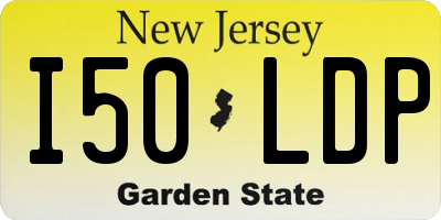 NJ license plate I50LDP