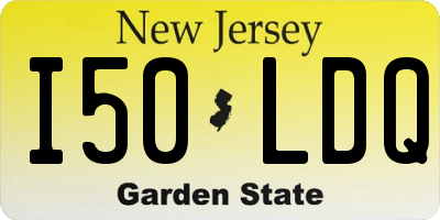 NJ license plate I50LDQ