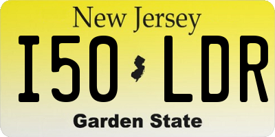 NJ license plate I50LDR
