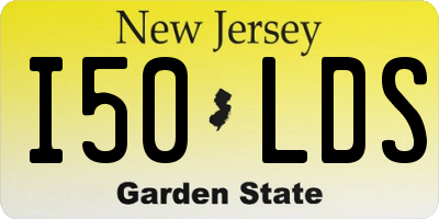 NJ license plate I50LDS