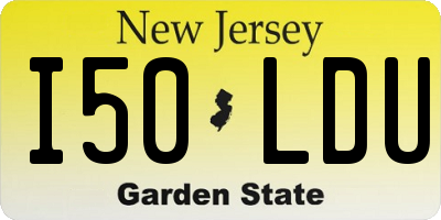 NJ license plate I50LDU