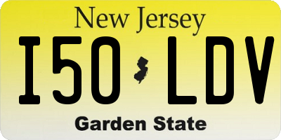 NJ license plate I50LDV