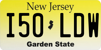 NJ license plate I50LDW