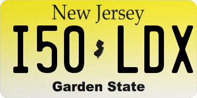 NJ license plate I50LDX
