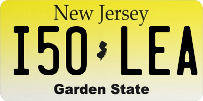 NJ license plate I50LEA