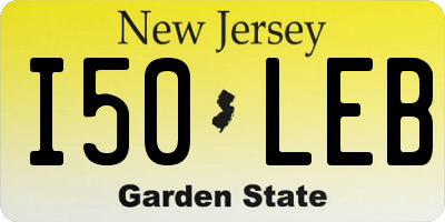 NJ license plate I50LEB