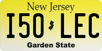 NJ license plate I50LEC