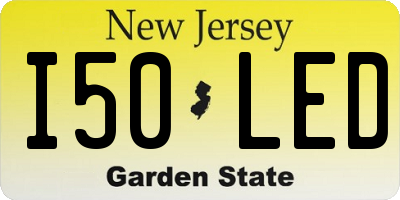 NJ license plate I50LED
