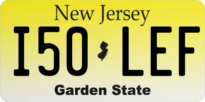 NJ license plate I50LEF