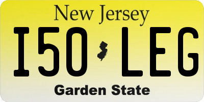 NJ license plate I50LEG