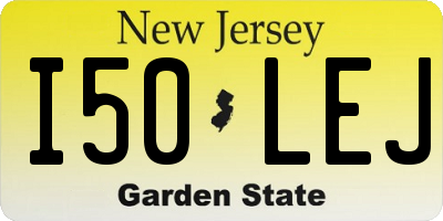 NJ license plate I50LEJ