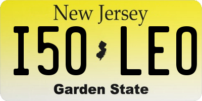 NJ license plate I50LEO