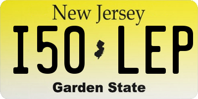 NJ license plate I50LEP