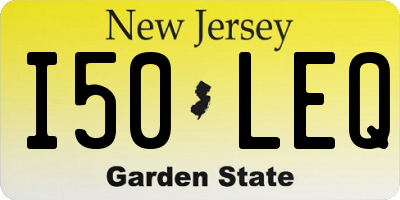 NJ license plate I50LEQ