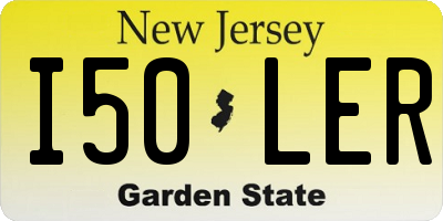 NJ license plate I50LER