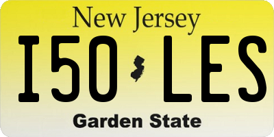 NJ license plate I50LES